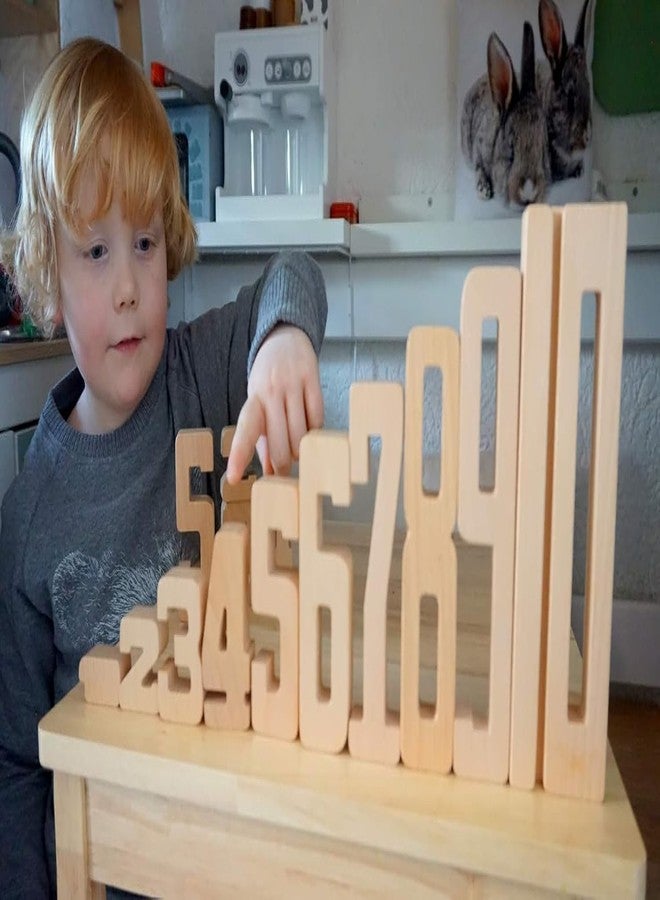 ANAIZA Wooden Number Blocks for Kids -Montessori Counting Toys for Toddlers, 1-10 Numbers Set - Early Math Learning Educational Toy for Toddlers, preschoolers - Image 3